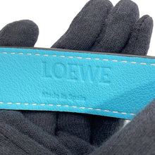 将图像加载到图库查看器中，LOEWE Basket bag Natural/Light Blue327.02.S92 Raffia Calf Leather Size Medium
