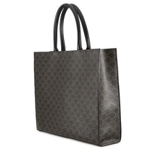 将图像加载到图库查看器中，CELINE Triomphe Horizontal Cabas Black197012 PVC Leather
