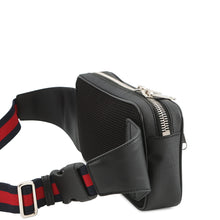 将图像加载到图库查看器中，GUCCI Waist Bag Black474293 GG Supreme
