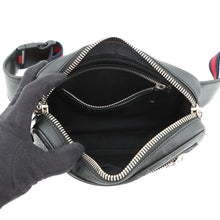 将图像加载到图库查看器中，GUCCI Waist Bag Black474293 GG Supreme
