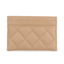 将图像加载到图库查看器中，CHANEL CC Logo Card Case BeigeAP2737 Caviar Leather/Rhinestone

