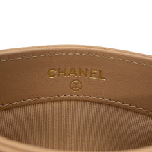 将图像加载到图库查看器中，CHANEL CC Logo Card Case BeigeAP2737 Caviar Leather/Rhinestone
