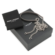 将图像加载到图库查看器中，SAINT LAURENT PARIS Kate Chain Wallet Gray452159 Croco embossed leather
