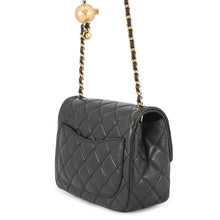 Load image into Gallery viewer, CHANEL Mini Matelasse Single Flap Cocoball ChainShoulder Bag BlackAS1786 Lambskin Size Mini
