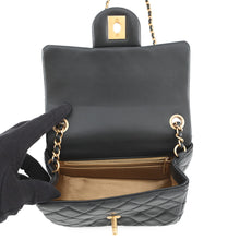 Load image into Gallery viewer, CHANEL Mini Matelasse Single Flap Cocoball ChainShoulder Bag BlackAS1786 Lambskin Size Mini

