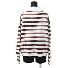 将图像加载到图库查看器中，CHANEL pullover polo shirt Size 40 White/Navy/BrownP81087 Cotton 87% Viscose 8% Polyamide 4% Polyurethane 1%
