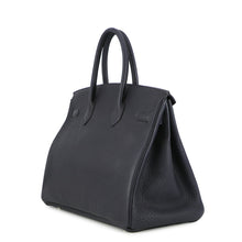 将图像加载到图库查看器中，HERMES Birkin Blue Indigo Togo Leather Size 35
