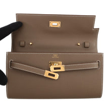 将图像加载到图库查看器中，HERMES Kelly wallet long to go Etoupe Epsom
