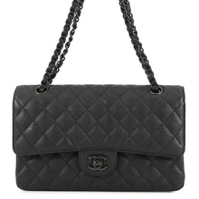 Load image into Gallery viewer, CHANEL Matelasse Double Flap ChainShoulder BlackA01112 Calf Leather Size 25
