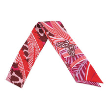 将图像加载到图库查看器中，HERMES Twilly Jaguar Quetzal Fuchsia/Rose/Bordeaux Silk100%
