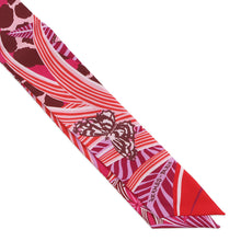 Load image into Gallery viewer, HERMES Twilly Jaguar Quetzal Fuchsia/Rose/Bordeaux Silk100%
