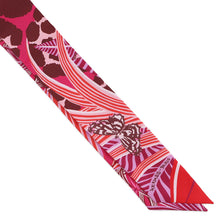 Load image into Gallery viewer, HERMES Twilly Jaguar Quetzal Fuchsia/Rose/Bordeaux Silk100%
