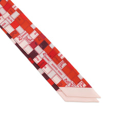 将图像加载到图库查看器中，HERMES Twilly Bolduk Rouge/Bordeaux/Creme Silk100%
