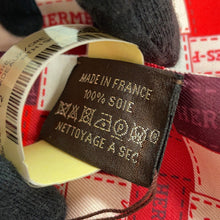 将图像加载到图库查看器中，HERMES Twilly Bolduk Rouge/Bordeaux/Creme Silk100%
