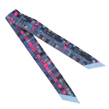 将图像加载到图库查看器中，HERMES Twilly Bolduk Blue/Rosevif/Gris Silk100%
