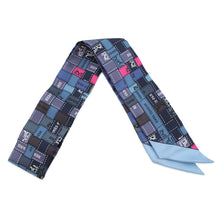 将图像加载到图库查看器中，HERMES Twilly Bolduk Blue/Rosevif/Gris Silk100%
