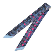 将图像加载到图库查看器中，HERMES Twilly Bolduk Blue/Rosevif/Gris Silk100%
