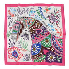 将图像加载到图库查看器中，HERMES Karetsir Waiting for Odysseus Gavroche Size 45 Rose vif/Blanc/Multicolor Silk100%
