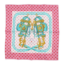 将图像加载到图库查看器中，HERMES Carre Bride Gala Size 45 Rose Vivale/Rouge/Turquoise Silk100%
