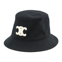 将图像加载到图库查看器中，CELINE Triomphe bucket hat Size L Black2AUE5968P Cotton100%
