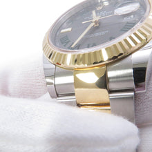 将图像加载到图库查看器中，ROLEX Datejust W41mm Stainless Steel K18YG Slate Dial126333
