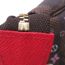 Load image into Gallery viewer, LOUIS VUITTON Mini Pochette Accessories Christmas Limited Edition RedN60259 Damier Ebene Canvas Vivienne
