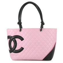 Load image into Gallery viewer, CHANEL Cambon Line Large Tote Pink/BlackA25169 Leather Size Large
