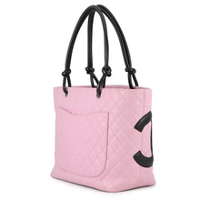 Load image into Gallery viewer, CHANEL Cambon Line Large Tote Pink/BlackA25169 Leather Size Large

