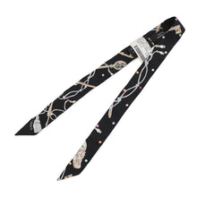 将图像加载到图库查看器中，HERMES Twilly Doll Les Cleats a Pois Black/BeigeRose/Multi Silk100%
