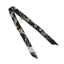 将图像加载到图库查看器中，HERMES Twilly Doll Les Cleats a Pois Black/BeigeRose/Multi Silk100%
