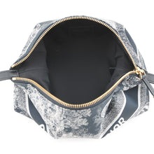 将图像加载到图库查看器中，Dior Nomade Pouch Toile de Jouy Reverse NavyS5554OTEU Fabric Calf Leather
