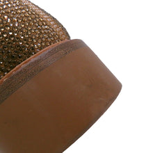 Load image into Gallery viewer, LOUIS VUITTON Oberkampf Line EncreBoots Brown/Gold Leather Rhinestone Size 10
