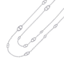 将图像加载到图库查看器中，HERMES Chaine d'Ancre Farandole Necklace Size 160 SV925
