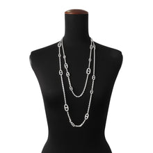 将图像加载到图库查看器中，HERMES Chaine d'Ancre Farandole Necklace Size 160 SV925
