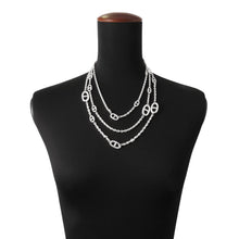 将图像加载到图库查看器中，HERMES Chaine d'Ancre Farandole Necklace Size 160 SV925
