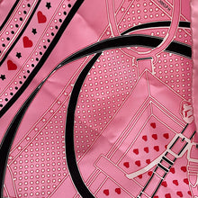 将图像加载到图库查看器中，HERMES Carre Grand Manege Bandana Love Size 70 Rouge/Rose/Black Silk100%

