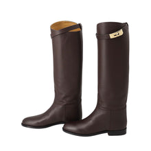 将图像加载到图库查看器中，HERMES Boots《Jumping》Ultra Souple Marron・MokaH252188Z KM370 Box Calf Leather Size 37
