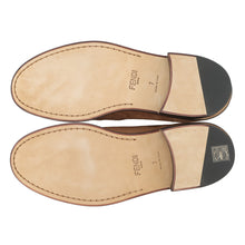 将图像加载到图库查看器中，FENDI loafers Brown7D1671 suede Size 7
