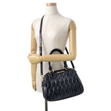 将图像加载到图库查看器中，MIUMIU Materassee 2WAY Shoulder Bag Black5BB072 Leather
