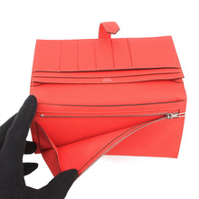 将图像加载到图库查看器中，HERMES Beansufla Orange Field Epsom
