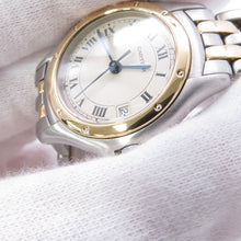 将图像加载到图库查看器中，CARTIER PANTHERE Cougar 2 Row SM W26mm Stainless Steel K18YG Silver DialW35005B6

