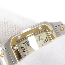 将图像加载到图库查看器中，CARTIER Santos Garbe SM 35.5mm × 23.5mm Stainless Steel K18YG White DialW20012C4
