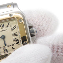 将图像加载到图库查看器中，CARTIER Santos Garbe SM 35.5mm × 23.5mm Stainless Steel K18YG White DialW20012C4
