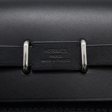 Load image into Gallery viewer, HERMES Herbag zip Black Toile Vache Hunter Leather Size Mini
