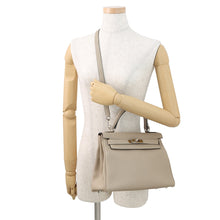 将图像加载到图库查看器中，HERMES Kelly Retourne Gris Tourterelle Togo Leather Size 28
