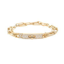 将图像加载到图库查看器中，HERMES Kelly Chain Double Bracelet Choker 18K Yellow Gold
