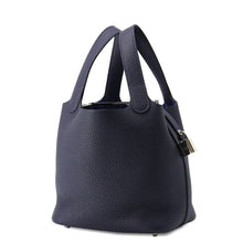 将图像加载到图库查看器中，HERMES Picotin Lock Blue Nuit Taurillon Clemence Size PM
