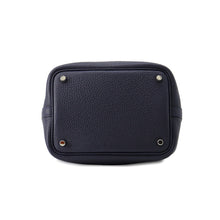 将图像加载到图库查看器中，HERMES Picotin Lock Blue Nuit Taurillon Clemence Size PM
