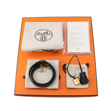 将图像加载到图库查看器中，HERMES Kelly Sellier Black Epsom Size 28
