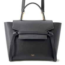 将图像加载到图库查看器中，CELINE Belt bag Black189153 Leather Size micro
